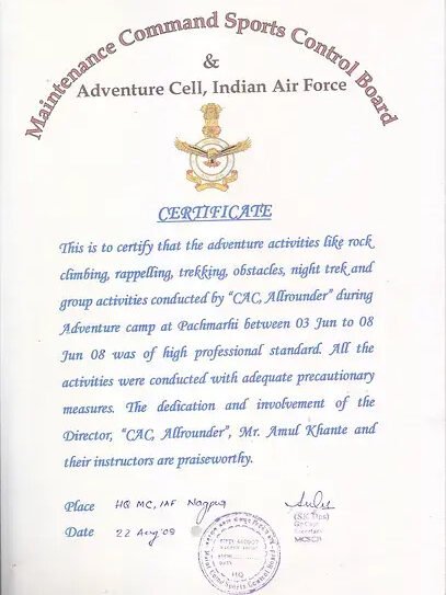 Adventure Cell Indian Air force